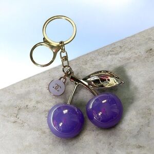 Purple Cherry Keychain Pendant w/ CC skittle